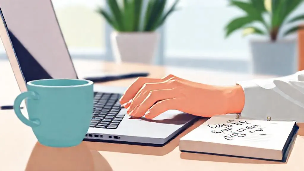 Person using AI for marketing content creation