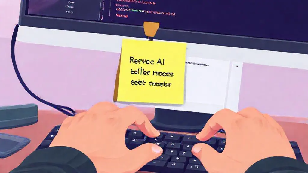 Developer reviewing an AI-generated code change in a pull request