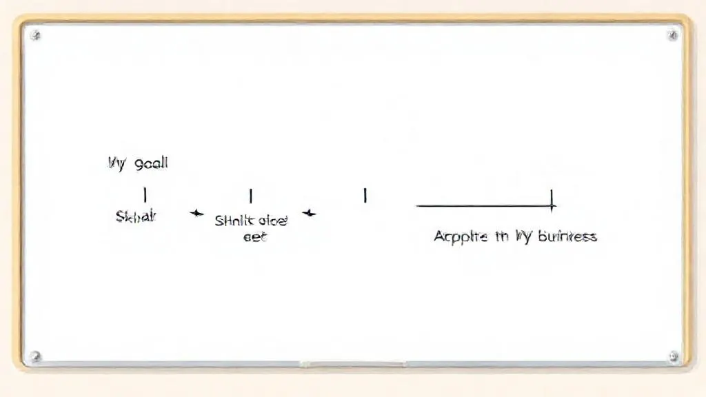 A whiteboard flowchart showing a personalised learning path from goal to application.