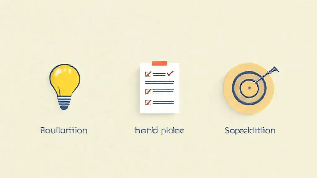 A three-step learning path illustration: foundations, hands-on practice, and specialisation.