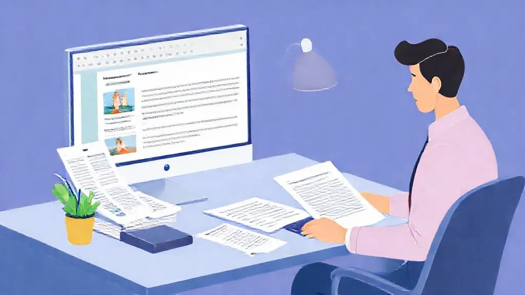 Real estate agent reviewing an AI-drafted listing description on a laptop.