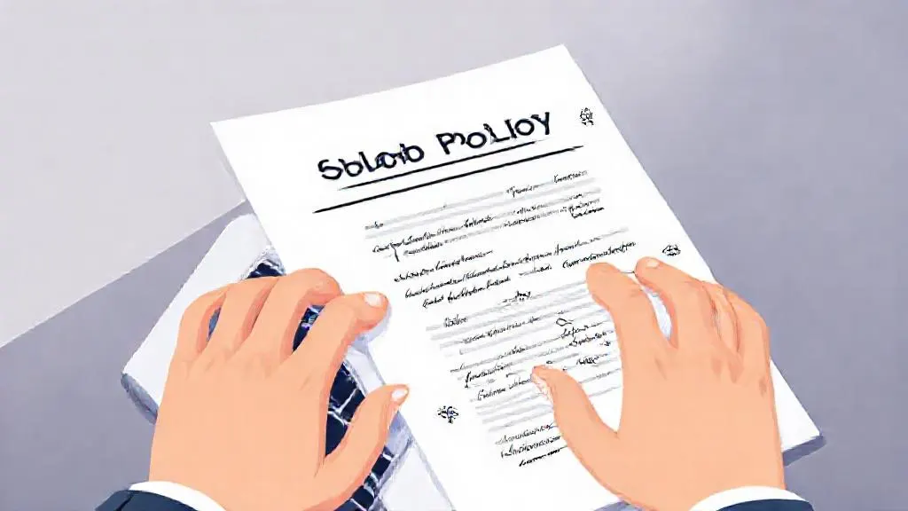 Hands reviewing an AI-generated document against a printed school policy