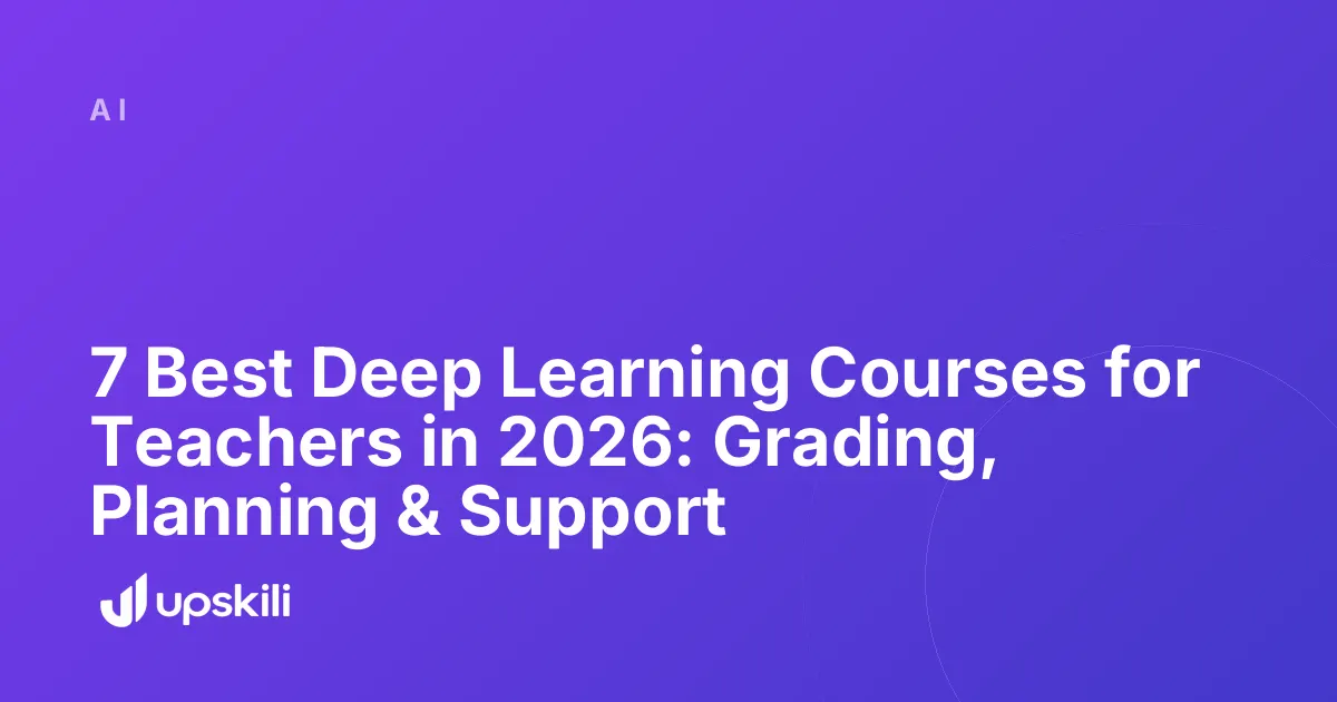 Title card reading "7 Best Deep Learning Courses for Teachers in 2026: Grading, Planning & Support"