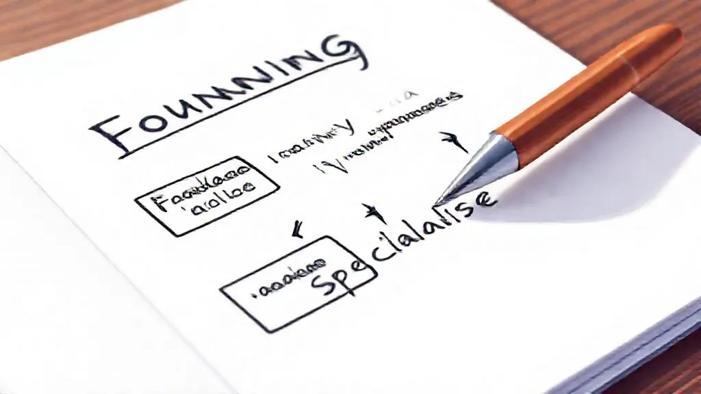 Hand-drawn learning path for an accountant moving from AI foundations to hands-on practice and specialisation.