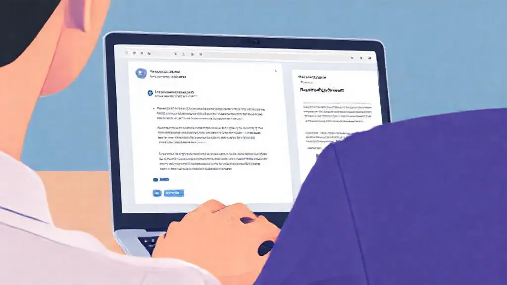 A support professional reviewing an AI-drafted email against a policy document before sending.