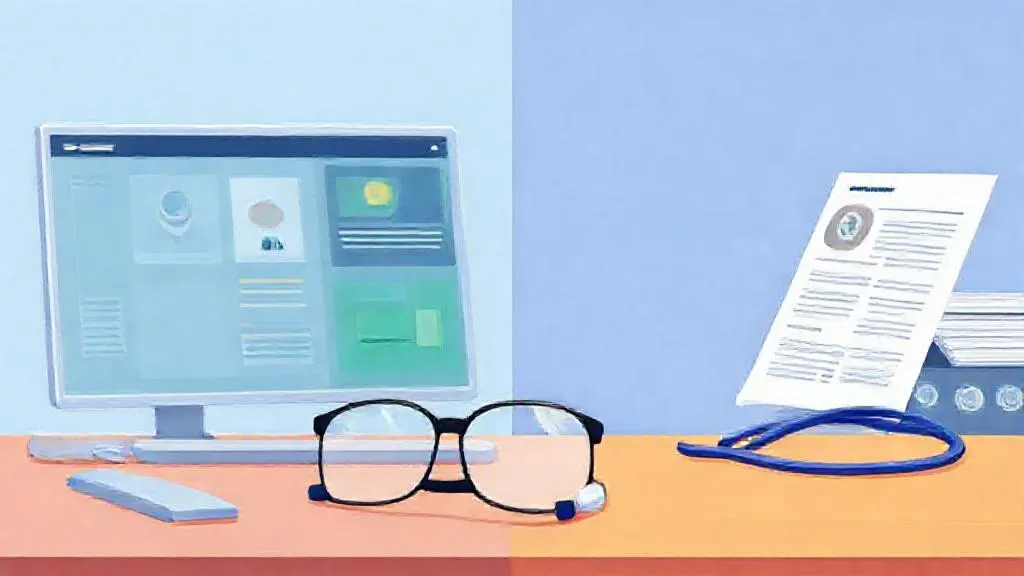 A learning path on generative AI displayed next to a draft patient education document.