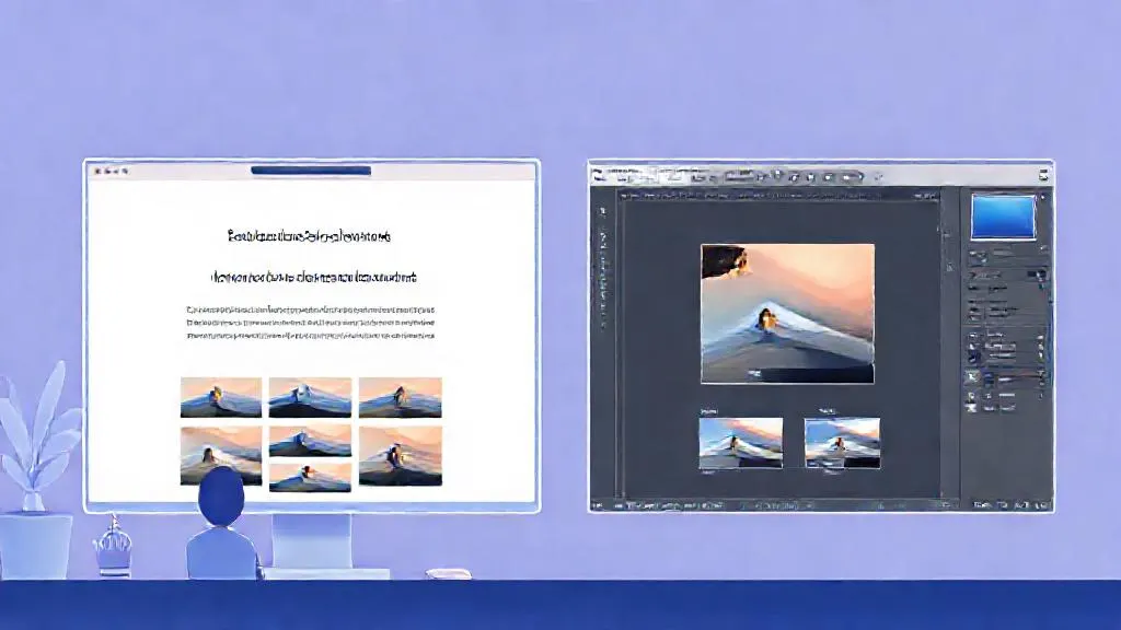 Comparison of raw AI-generated image variations next to a final, refined design layout.
