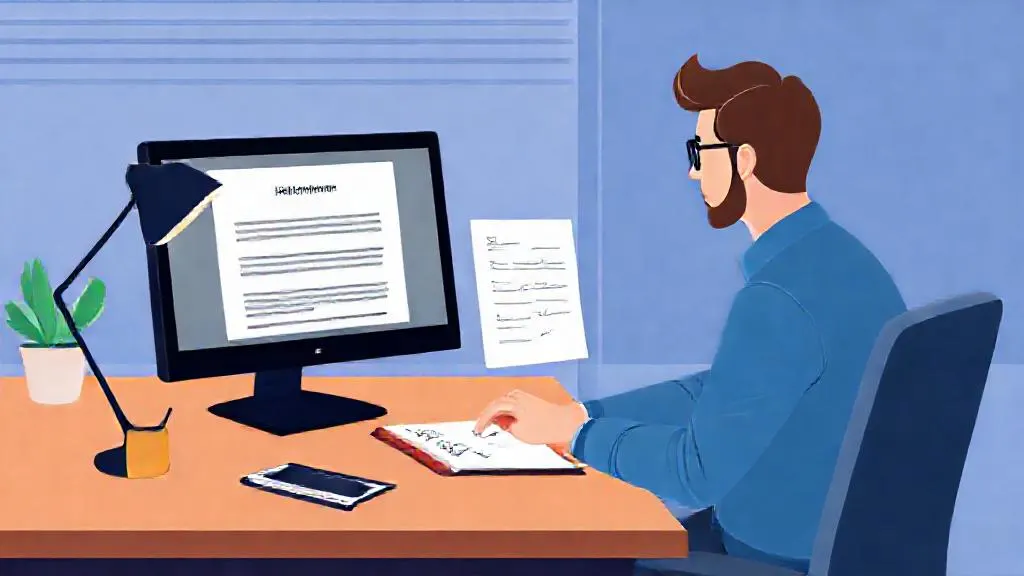 HR professional using AI to draft a policy document based on employee feedback notes.