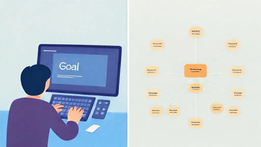 Person setting a learning goal and seeing a personalised skill path
