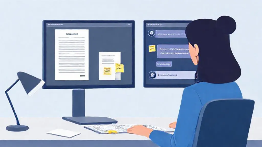 A person using an AI tool to help draft a grant proposal at their desk.