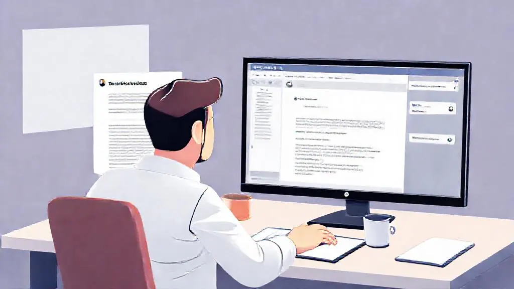 Project manager using generative AI to draft a project document