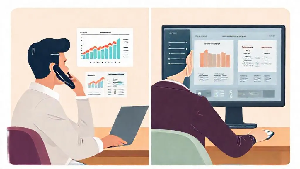 Agent on a client call with AI-generated market analysis on screen