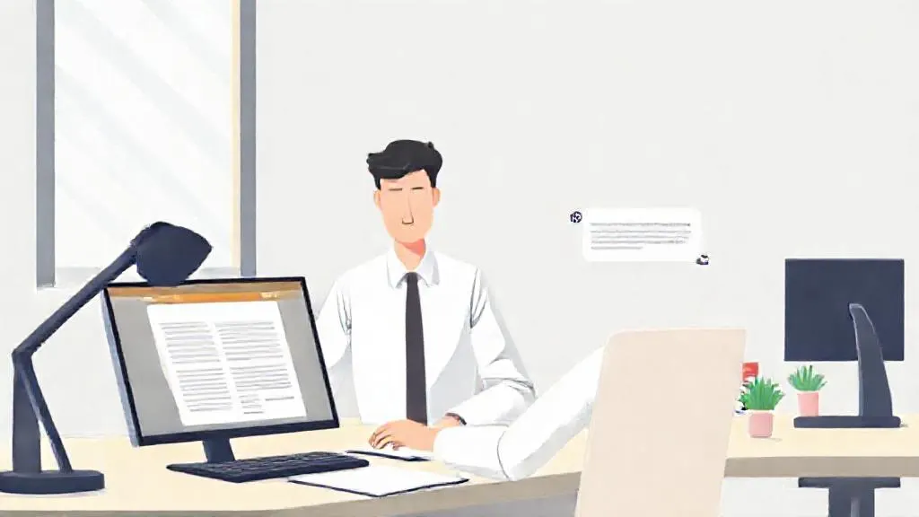 Professional using generative AI to draft a document at their desk