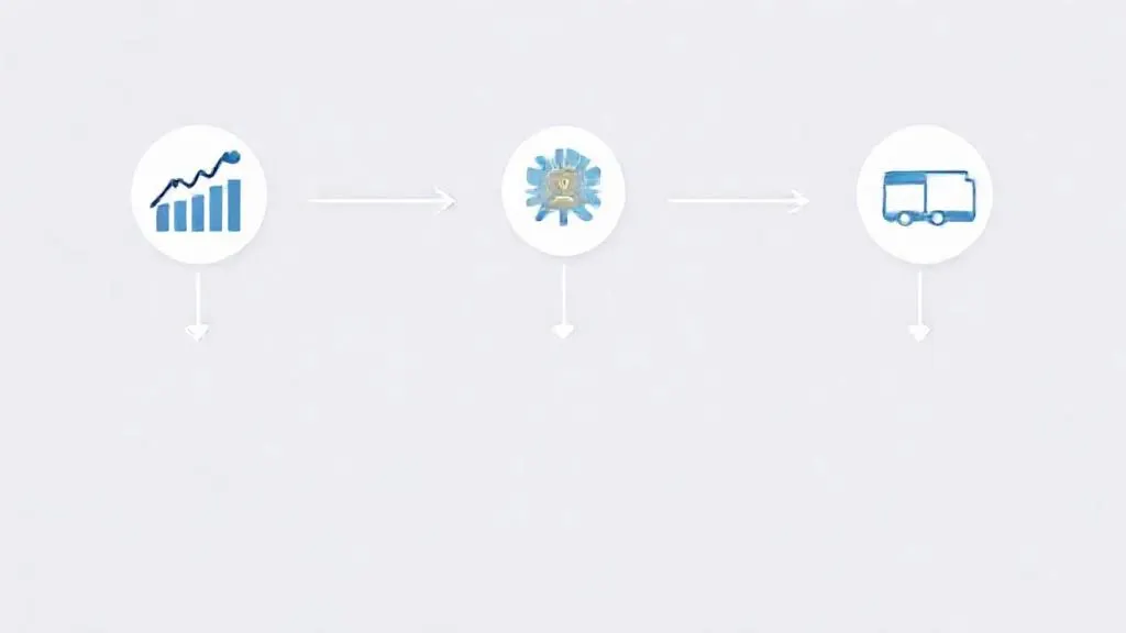 Three supply chain task areas connected to a generative AI icon