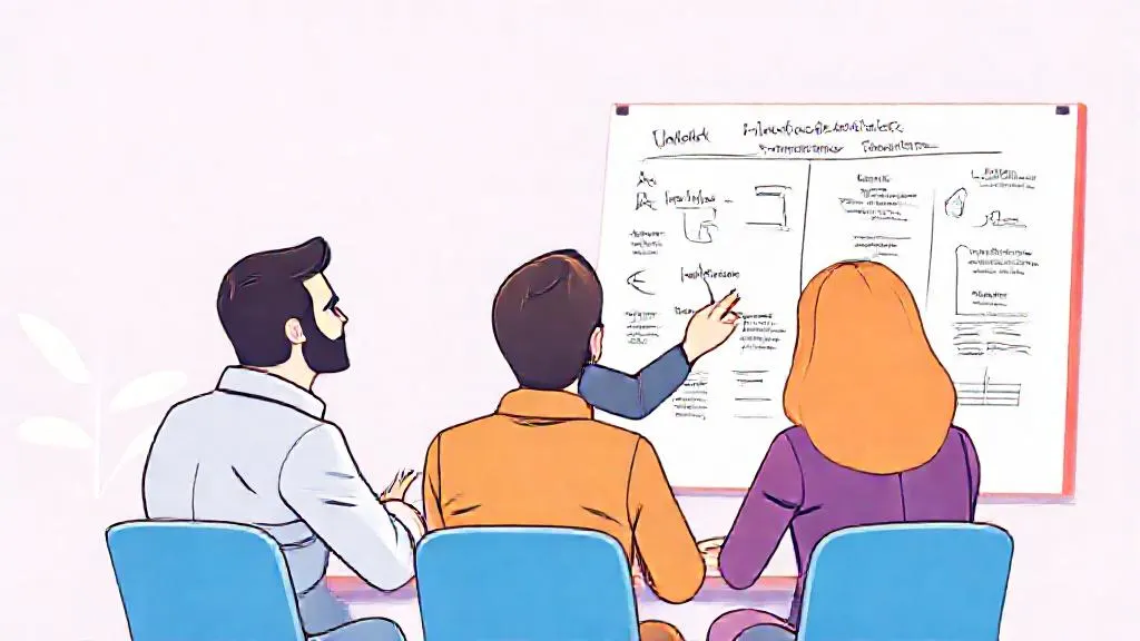 A senior leader mapping out AI strategy with a team