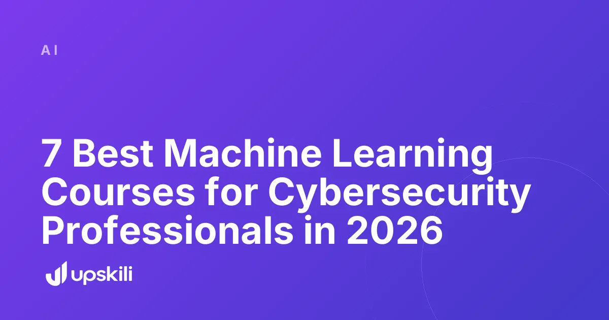 Title card reading "7 Best Machine Learning Courses for Cybersecurity Professionals in 2026"