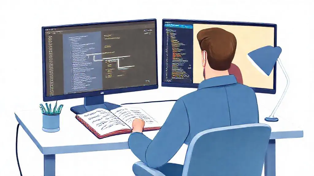 Freelancer reviewing a machine learning pipeline while on a client call