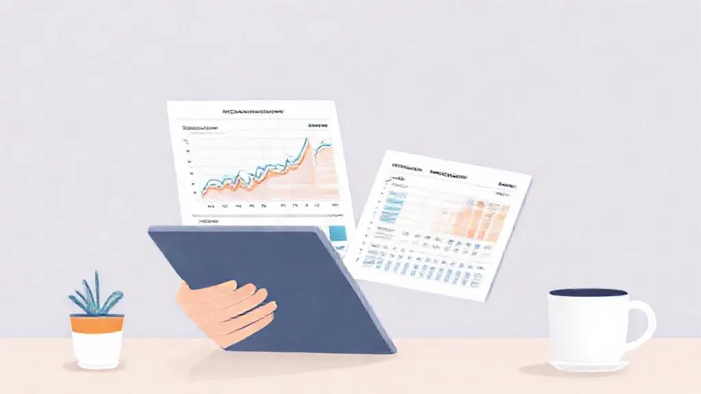 Marketing manager comparing attribution reports on a tablet.